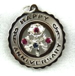 Vintage Happy Anniversary Charm