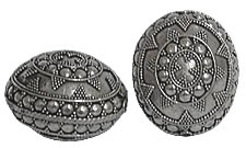 Bali sterling silver large focal oval beads 