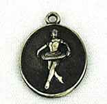 Vintage Round Ballerina Charm