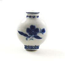 Vintage blue and white porcelain vase pendant