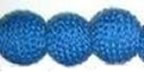 Blue crochet beads