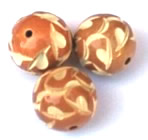 Cararmel celluloid beads