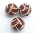 marron celluloid beads