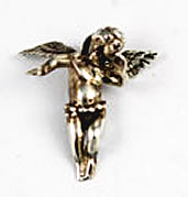 Vintage sterling silver 3D cherub angel charm