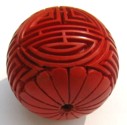 large cinnabar bead