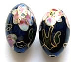 blue cloisonne beads