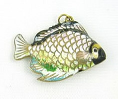 Vintage Closisonne Fish Pendant