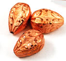 Copper teardrop beads metal beads