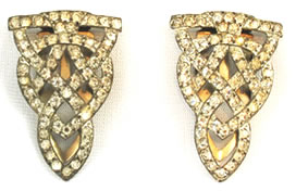 Antique rhinestone dress clips