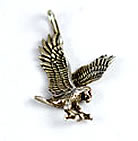 Vintage sterling silver flying eagle charm