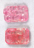 Vintage faux pink quartz glass stones