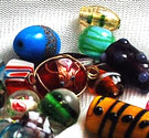 Vintage lampwork glass beads