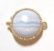 Gold and Blue Lace Agate Clasp