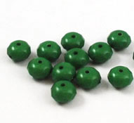 Vintage green faceted plastic rondelle beads Lucite