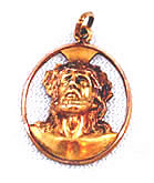 Vintage Mexican 10K gold religious medallion Jesus