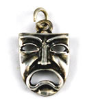 Vintage Greek Tragedy Mask sterling charm