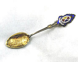 Vintage Montreal Enamel and Sterling Souvenir Spoon