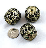 Moroccan enamel silver beads