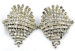 Vintage rhinestone shoe clips