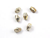 silver plated faceted oval twists