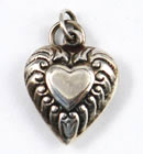 vintage sterling silver heart charm