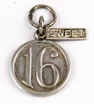 Vintage Sterling Sweet Sixteen Charm