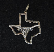 Vintage Texas Longhorn Pendant Charm