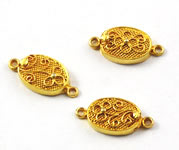 Vermeil silver floral clasps