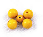 Vintage yellow bakelite beads rounds