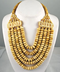 Vintage multi-strand bone necklace