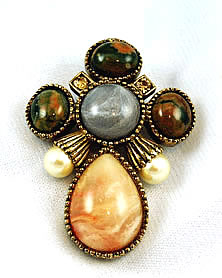 Vintage Ciner Cross Brooch