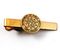 Texas  Department of Safety Diamond and Gold Tie Bar