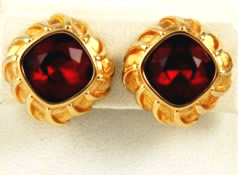 Swarovski red crystal earrings