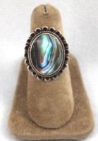 Abalone and Sterling Ring