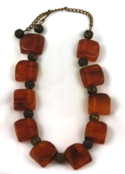 Amber Bakelite Necklace