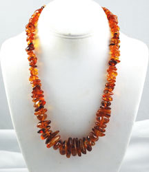 Vintage Chunky Amber Cognac Baltic Amber Necklace