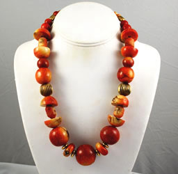 Vintage rare apple coral necklace