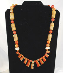 Vintage apple coral modern necklace