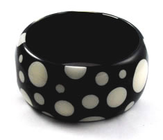 Vintage polka dot bangle bracelet