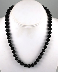 Black Coral Necklace Rounds