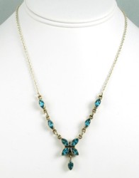 Sterling and blue topaz necklace