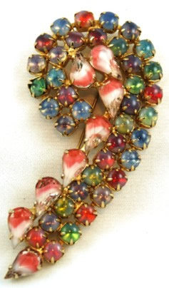 Vintage glass brooch