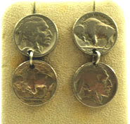 Vintage Buffalo Nickel Earrings