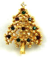 Vintage Christmas Tree Pin