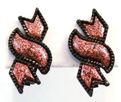 Vintage Copper Lucite Confetti Earrings