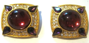 Gem-craft rhinestone earrings