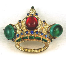 Vintage Corocraft Crown Brooch