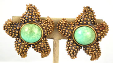 Vintage Stephen Dweck Bronze Starfish Earrings