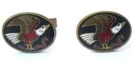 Enamel Eagle Cuff Links