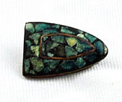 Turquoise Eggshell Mosaic Brooch